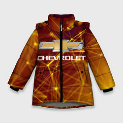 Куртка зимняя для девочки Chevrolet, цвет: 3D-светло-серый