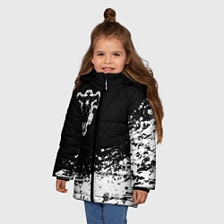 Куртка зимняя для девочки Черный Клевер Черный Бык 6, цвет: 3D-черный — фото 2