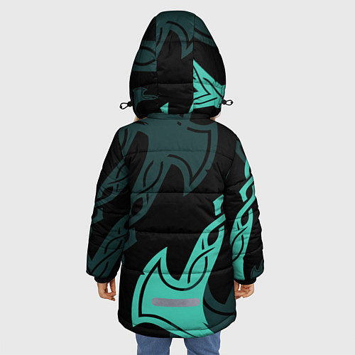 Зимняя куртка для девочки ASSASSINS CREED VALHALLA / 3D-Светло-серый – фото 4