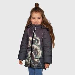 Куртка зимняя для девочки Унесённые призраками, цвет: 3D-светло-серый — фото 2