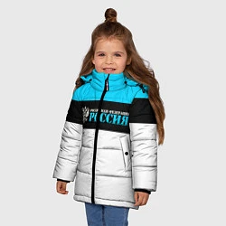 Куртка зимняя для девочки Россия, цвет: 3D-черный — фото 2