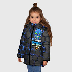 Куртка зимняя для девочки Leon Wolf, цвет: 3D-черный — фото 2