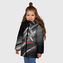 Куртка зимняя для девочки CITROEN, цвет: 3D-черный — фото 2