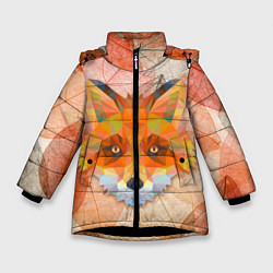 Куртка зимняя для девочки Fox, цвет: 3D-черный