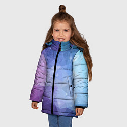 Куртка зимняя для девочки КОСМОС, цвет: 3D-черный — фото 2