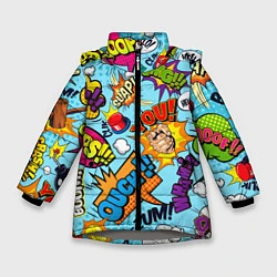 Куртка зимняя для девочки COMICS ART, цвет: 3D-светло-серый