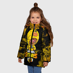 Куртка зимняя для девочки Leon Sally, цвет: 3D-черный — фото 2