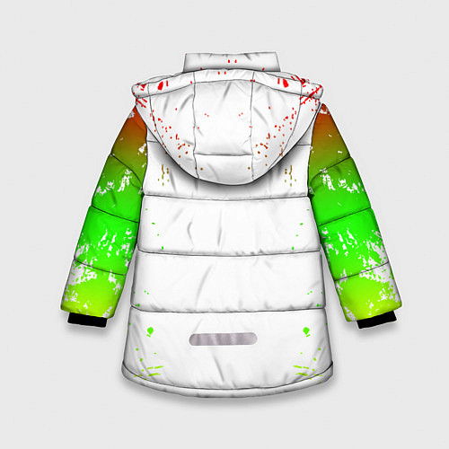 Зимняя куртка для девочки МОТОЦИКЛЫ / 3D-Светло-серый – фото 2