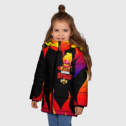 Куртка зимняя для девочки Evil Gene Brawl Stars, цвет: 3D-черный — фото 2