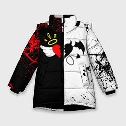 Куртка зимняя для девочки Payton Moormeier спина, цвет: 3D-черный