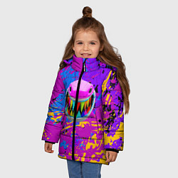 Куртка зимняя для девочки Такеши 6ix9ine, цвет: 3D-черный — фото 2