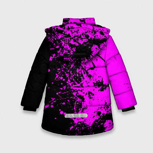 Зимняя куртка для девочки Чёрная магия / 3D-Красный – фото 2