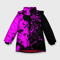 Куртка зимняя для девочки Чёрная магия, цвет: 3D-красный