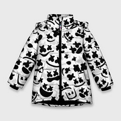 Куртка зимняя для девочки MARSHMELLO FACE, цвет: 3D-черный