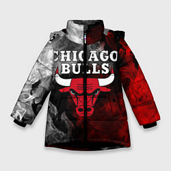 Куртка зимняя для девочки CHICAGO BULLS, цвет: 3D-черный