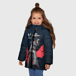 Куртка зимняя для девочки CYPHER VALORANT, цвет: 3D-светло-серый — фото 2
