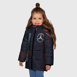 Куртка зимняя для девочки MERCEDES-BENZ, цвет: 3D-светло-серый — фото 2