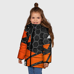 Куртка зимняя для девочки Abstraction, цвет: 3D-черный — фото 2