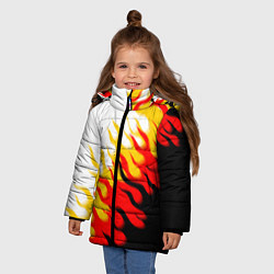 Куртка зимняя для девочки ОГОНЬ, цвет: 3D-черный — фото 2