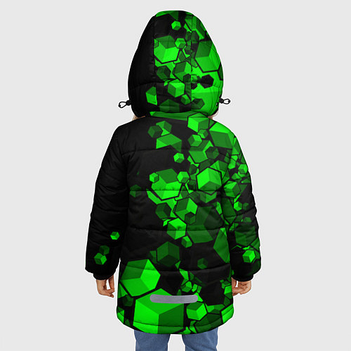 Зимняя куртка для девочки Minecraft / 3D-Светло-серый – фото 4