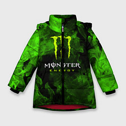 Куртка зимняя для девочки MONSTER ENERGY, цвет: 3D-красный