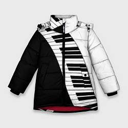 Куртка зимняя для девочки Piano Пианино, цвет: 3D-красный