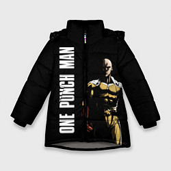 Куртка зимняя для девочки One Punch Man, цвет: 3D-светло-серый