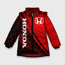 Куртка зимняя для девочки HONDA, цвет: 3D-красный