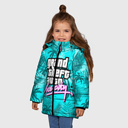 Куртка зимняя для девочки GTA VICE CITY, цвет: 3D-черный — фото 2