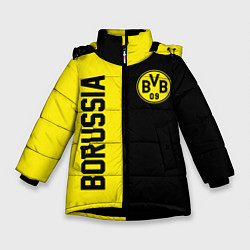 Куртка зимняя для девочки BORUSSIA, цвет: 3D-черный