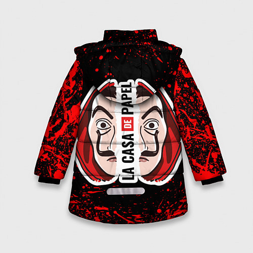 Зимняя куртка для девочки La Casa de Papel спина Z / 3D-Красный – фото 2
