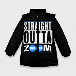 Куртка зимняя для девочки ZOOM, цвет: 3D-черный