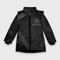 Куртка зимняя для девочки MERCEDES, цвет: 3D-черный