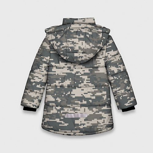 Зимняя куртка для девочки Цифровой камуфляж / 3D-Красный – фото 2