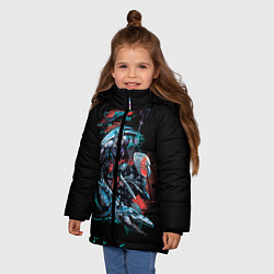 Куртка зимняя для девочки BLACK MANTA, цвет: 3D-светло-серый — фото 2