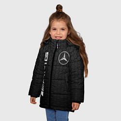 Куртка зимняя для девочки MERCEDES-BENZ AMG, цвет: 3D-черный — фото 2