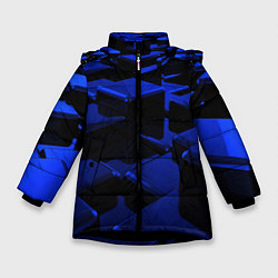 Куртка зимняя для девочки 3D ABSTRACT, цвет: 3D-черный
