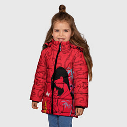 Куртка зимняя для девочки Mulan on Mushu Patten, цвет: 3D-черный — фото 2