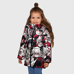 Куртка зимняя для девочки Helltaker, цвет: 3D-красный — фото 2