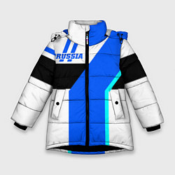 Куртка зимняя для девочки Russia, цвет: 3D-черный