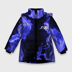 Куртка зимняя для девочки BMW FIRE, цвет: 3D-черный