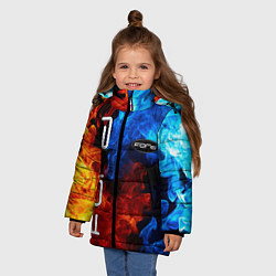 Куртка зимняя для девочки FORD, цвет: 3D-светло-серый — фото 2