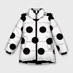 Куртка зимняя для девочки Горошeк, цвет: 3D-черный