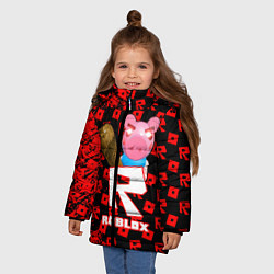 Куртка зимняя для девочки ROBLOX: PIGGI, цвет: 3D-светло-серый — фото 2