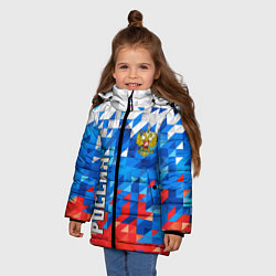 Куртка зимняя для девочки RUSSIA SPORT, цвет: 3D-черный — фото 2