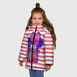 Куртка зимняя для девочки Minnie Mouse YUM!, цвет: 3D-черный — фото 2