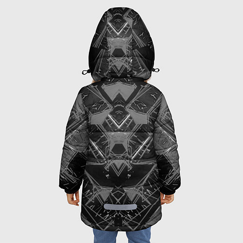 Зимняя куртка для девочки HUMMER / 3D-Светло-серый – фото 4
