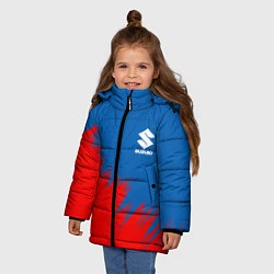 Куртка зимняя для девочки SUZUKI, цвет: 3D-светло-серый — фото 2