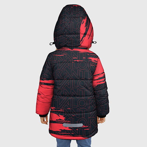 Зимняя куртка для девочки VALORANT ВАЛОРАНТ / 3D-Светло-серый – фото 4