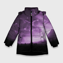 Куртка зимняя для девочки ВОЛКИ СОЗВЕЗДИЯ D, цвет: 3D-черный